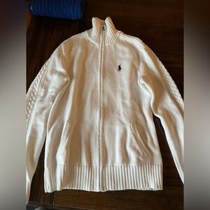 Ralph Lauren Cream Zip-Up Sweater